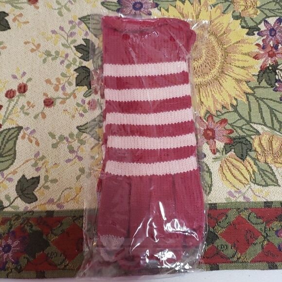 *** Today only priced firm *** Smart Tips pink striped OSFA ladies touch screen - Picture 3 of 3